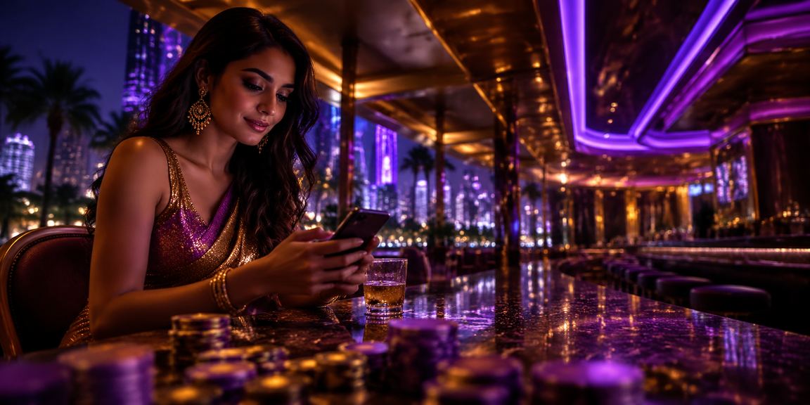 Neon-lit VIP bonus event in Kerala casino lounge with exclusive player rewards